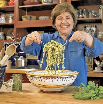 esposito mary ann part pasta italia ciao conversation legend cooking fagioli pbs watering trenette mouth makes recipes garden continued